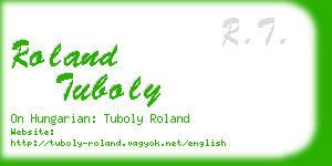 roland tuboly business card